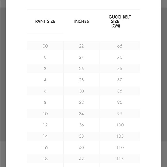 Best Gucci Belt Size Chart Conversion Chart Gallery My XXX Hot Girl
